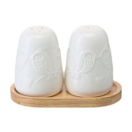 Набор для соли и перца Birds of Paradise на деревянной подставке, Liberty Jones, фото 