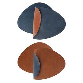 Набор из 4-х двухсторонних сервировочных салфеток Drop, 33х41 см, синий/коричневый, Liberty Jones, фото 