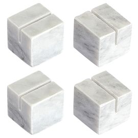 Набор держателей для именных карт Marm, белый мрамор, 4 шт., Liberty Jones, фото 