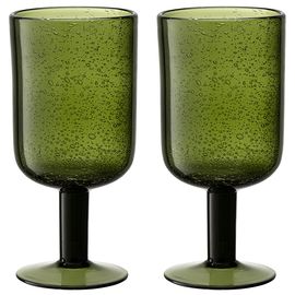Набор бокалов для вина Flowi, 410 мл, темно-зеленые, 2 шт., Liberty Jones, фото 