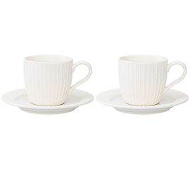 Набор чашек с блюдцами Soft Ripples, Dual Glazing, 125 мл, 2 шт., Liberty Jones, фото 