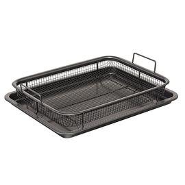 Противень для запекания с решеткой-гриль Roast Masters, 25х33 см, черный, Liberty Jones, фото 