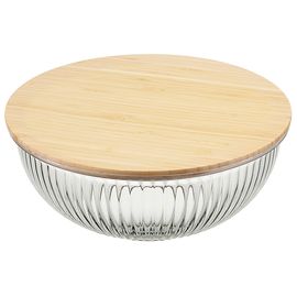 Чаша стеклянная с бамбуковой крышкой Harmy, 3,5 л, Liberty Jones, фото 