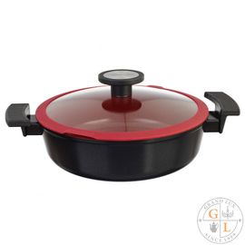 Жаровня со стеклянной крышкой для индукционных плит De Chef 2,7 л, 24 см, Neoflam, фото 