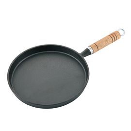 Сковорода блинная чугунная с деревянной ручкой 22 cм, P.L. Proff Cuisine, фото 