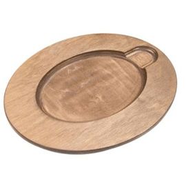Подставка овальная для сковороды 4020302, 30.5х25.5 см, коричневая, дерево, Lodge, фото 