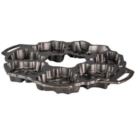 Форма для выпечки печенья с силиконовыми прихватами, круглая, 32 см, 7 отделений, материал: чугун, BWHWA1, BAKEWARE, LODGE, США, фото 