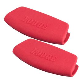 Набор ручек-прихваток, 2 шт, красные, силикон, Lodge, фото 