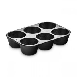 Форма для выпечки Маффинов, 6 ячеек, размер: 19,5 х 13,5 см, материал: чугун, LODGE, США, фото 