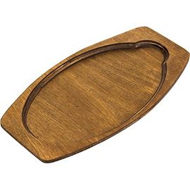 Подставка для сковороды овальная 4020499, коричневая, дерево, Lodge, фото 