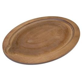 Подставка овальная для сковороды 4020192, 39х30 см, коричневая, дерево, Lodge, фото 