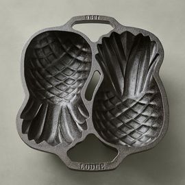 Форма для запекания в виде ананаса черный чугун 30*30 см, L2PP, Lodge, фото 