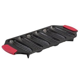 Форма для выпечки с силиконовыми прихватами, прямоугольная, размер: 15 х 36 см, 6 ячеек, материал: чугун, BW6CRNA1, BAKEWARE, LODGE, США, фото 