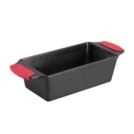 Форма для выпечки с силиконовыми прихватами в виде буханки, прямоугольная, размер: 22 х 12 см, материал: чугун, BW8LPA1, BAKEWARE, LODGE, США, фото 