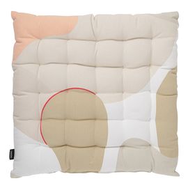 Подушка на стул из хлопка бежевого цвета с авторским принтом из коллекции Freak Fruit, 40х40 см, Tkano, фото 