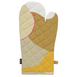 Прихватка-варежка из хлопка горчичного цвета с авторским принтом из коллекции Freak Fruit, 33х17,5 см, Tkano, фото 