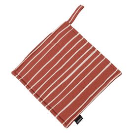 Прихватка из хлопка терракотового цвета с принтом Полоски из коллекции Prairie, 22х22 см, Tkano, фото 