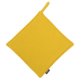 Прихватка из стираного льна горчичного цвета из коллекции Essential, 22х22 см, Tkano, фото 