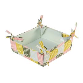 Корзинка для хлеба из хлопка мятного цвета с принтом Passion Arch из коллекции Wild, 35х35 см, Tkano, фото 