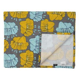 Дорожка на стол из хлопка серого цвета с принтом Цветы из коллекции Prairie, 45х150 см, Tkano, фото 