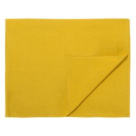 Дорожка на стол из стираного льна горчичного цвета из коллекции Essential, 45х150 см, Tkano, фото 