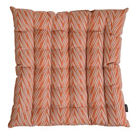 Подушка на стул стеганая из хлопка с графичным принтом Колосья из коллекции Russian North, 40х40 см, Tkano, фото 