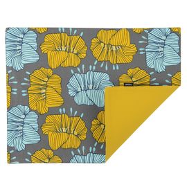 Салфетка двухсторонняя под приборы из хлопка серого цвета с принтом Цветы из коллекции Prairie, 35х45 см, Tkano, фото 