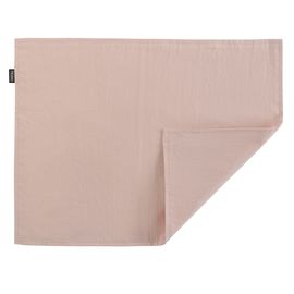 Салфетка под приборы из умягченного льна с декоративной обработкой пыльная роза Essential, 35х45 см, Tkano, фото 