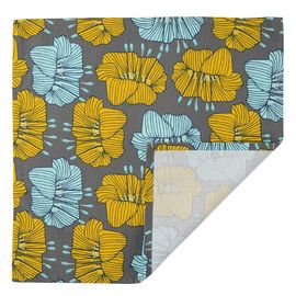 Салфетка сервировочная из хлопка серого цвета с принтом Цветы из коллекции Prairie, 45х45 см, Tkano, фото 