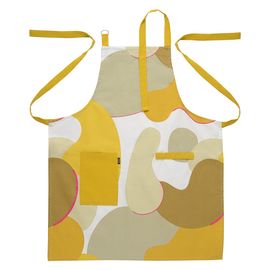 Фартук из хлопка горчичного цвета с авторским принтом из коллекции Freak Fruit, 85х70 см, Tkano, фото 