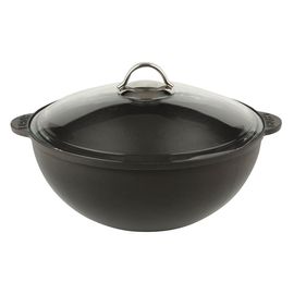 Казан чугунный со стеклянной крышкой, 30 см, LAVA, фото 