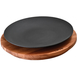 Тарелка круглая чугунная на деревянной подставке, 21 см, LAVA, фото 