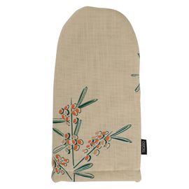 Варежка-прихватка из хлопка с графичным принтом Обед рябинника из коллекции Russian North, 31х15 см, Tkano, фото 