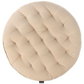 Подушка на стул круглая из хлопка бежевого цвета из коллекции Essential, 40 см, Tkano, фото 