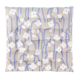 Подушка на стул из хлопка с принтом Полярный цветок из коллекции Scandinavian touch, 40х40 см, Tkano, фото 