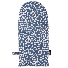 Прихватка-варежка темно-синего цвета с принтом Спелая Смородина из коллекции Scandinavian touch, 14х32 см, Tkano, фото 