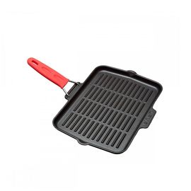 Сковорода-гриль чугунная со складывающейся ручкой, 21*30 см, LAVA, фото 