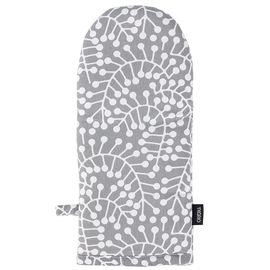 Прихватка-варежка серого цвета с принтом Спелая Смородина из коллекции Scandinavian touch, 14х32 см, Tkano, фото 