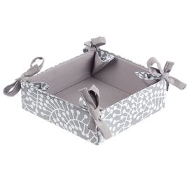 Корзинка для хлеба серого цвета с принтом Спелая Смородина из коллекции Scandinavian touch, 30х30 см, Tkano, фото 