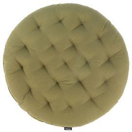 Подушка на стул круглая из хлопка оливкового цвета из коллекции Essential, 40 см, Tkano, фото 