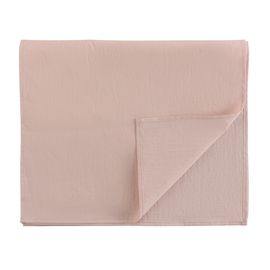 Дорожка на стол из умягченного льна с декоративной обработкой цвета пыльной розы Essential, 45х150, Tkano, фото 