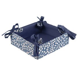 Корзинка для хлеба темно-синего цвета с принтом Спелая Смородина из коллекции Scandinavian touch, 30х30 см, Tkano, фото 