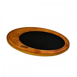 Блюдо овальное чугунное на деревянной подставке, 20*30см, LAVA, фото 