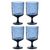 Набор бокалов для вина Arctic, 280 мл, синий, 4 шт., Liberty Jones, фото 