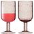 Набор бокалов для вина Flowi, 410 мл, розовые, 2 шт., Liberty Jones, фото 