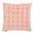 Подушка стеганая на стул из умягченного льна розово-пудрового цвета из коллекции Essential, 40х40 см, Tkano, фото 