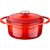 Кастрюля чугунная эмалированная красная с крышкой, 24 см, LAVA, фото 