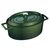 Кастрюля овальная чугунная эмалированная зеленая, 25x31 см, LAVA, фото , изображение 2