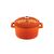 Кастрюля порционная круглая чугунная эмалированная оранжевая, 10 см, LAVA, фото , изображение 3