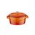 Кастрюля порционная овальная чугунная эмалированная оранжевая, 6 см, LAVA, фото 